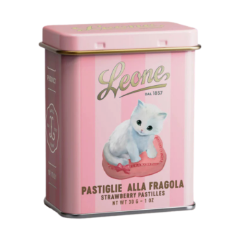 leone pastiglie fragola teneri cuccioli in lattina gatto bianco 30g