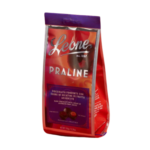 Leone Praline Gelatine Di Frutta Assortite Ricoperte Di Cioccolato Fondente Sacchetto 150g 