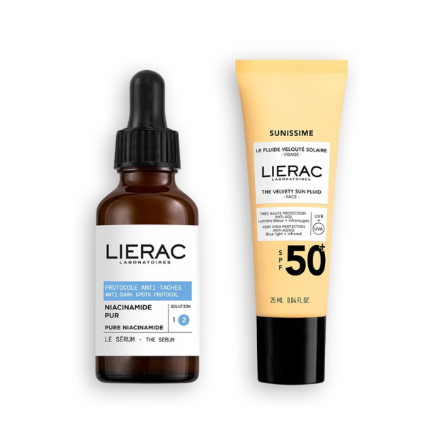 Lierac Protocollo Anti-Macchie | Siero Illuminante + Fluido Solare SPF50+ Omaggio | 30 ml + 25 ml