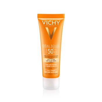 vichy capital soleil protezione solare anti-macchie colorato 3 in 1 viso spf50+ 50ml