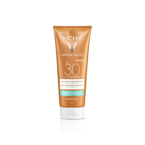 Vichy Capital Soleil Beach Protect Spf 30 Latte Solare Multi-Protezione Sabbia Vento 200ml 