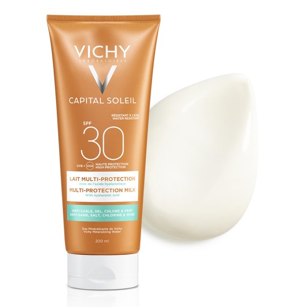 Vichy Capital Soleil Beach Protect Spf 30 Latte Solare Multi-Protezione Sabbia Vento 200ml 