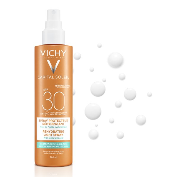 Vichy Capital Soleil Spf 30 Beach Protect Spray Solare Anti-Disidratazione 200ml