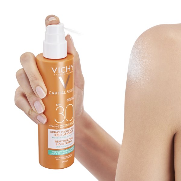 Vichy Capital Soleil Spf 30 Beach Protect Spray Solare Anti-Disidratazione 200ml