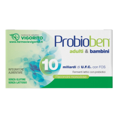 probioben adulti e bambini - fermenti lattici con prebiotici 10 flaconcini 10ml