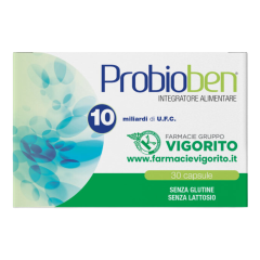probioben - integratore di fermenti lattici con prebiotici 10 miliardi di u.f.c 30 capsule