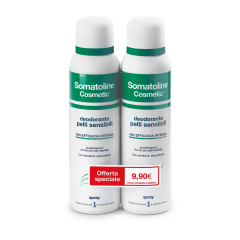 somatoline cosmetic deodorante pelle sensibile spray duo