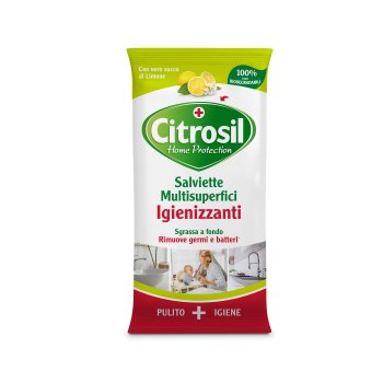 citrosil home protection salviette multisuperfici igienizzanti limone 40 pezzi