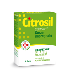citrosil disinfettante  0,175% 8 garze impregnate