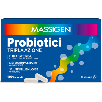 massigen probiotici tripla azione 10 capsule