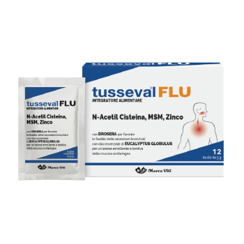 tusseval flu - fluidificante aroma balsamico 12 bustine solubili