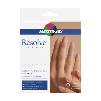 master-aid resolve cicatrici cerotto siliconico per dita 2,5 x 30cm 2 pezzi