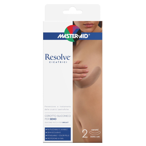 Master-Aid Resolve Cicatrici Cerotto Siliconico Per Seno 32 X 4cm 2 Pezzi