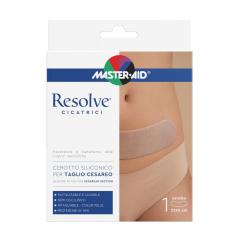 master-aid resolve cicatrici cerotto siliconico taglio cesareo 22 x 5cm