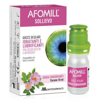 afomill sollievo gocce oculari con acido ialuronico lubrificanti e rinfrescanti 10ml