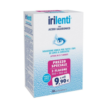 irilenti soluzione unica per lenti a contatto morbide pacco doppio 360ml + 360ml 