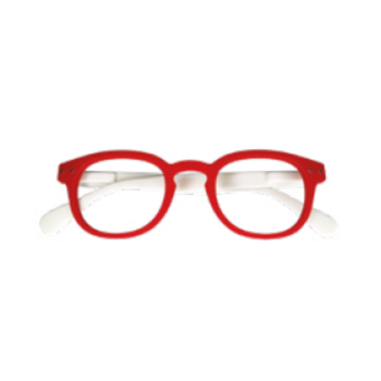 iristyle denim rosso occhiali da lettura premontati diottria 1,5
