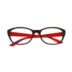 iristyle occhiali premontati da lettura manhattan black-red +3,5