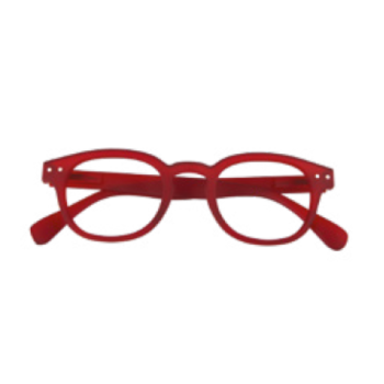 iristyle rubber red occhiali premontati da lettura diottria +1,00