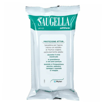 saugella attiva ph 4.5 salviette intime detergenti 15 pezzi