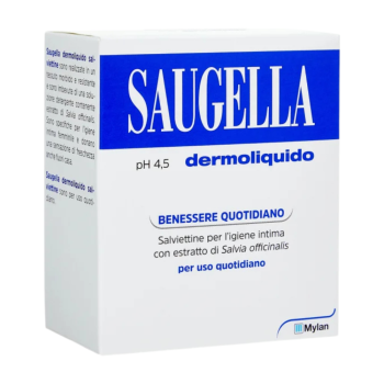 saugella dermoliquido ph 4.5 salviette intime 10 bustine