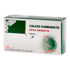 calcio carbonato 100 capsule 1g - nova argentia