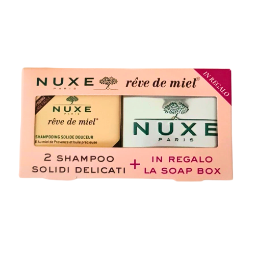 Nuxe Cofanetto Regalo Reve De Miel - 2 Shampoo Solido Delicato + Soap Box In Metallo Omaggio