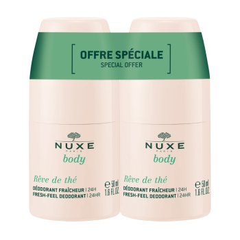 nuxe rêve de thé duo deodorante roll-on protezione 24 ore confezione doppia 2 x 50ml