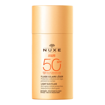 nuxe sun fluido solare leggero alta protezione spf50 50ml