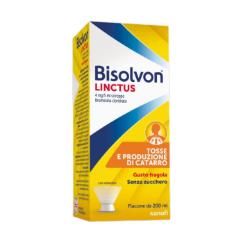 bisolvon linctus tosse mucolitico sciroppo gusto fragola 200ml - opella