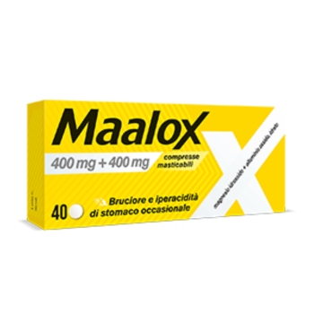 maalox 400mg + 400mg 40 compresse masticabili