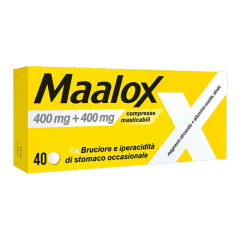 maalox 400mg + 400mg 40 compresse masticabili