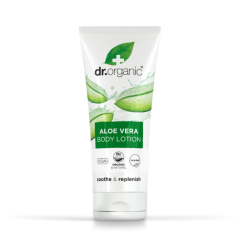 dr organic - aloe vera body lotion crema corpo lenitiva e idratante 200ml