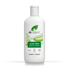 dr organic - aloe vera detergente corpo delicato e lenitivo per tutti i tipi di pelle 250ml