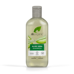 dr organic - aloe vera shampoo delicato e lenitivo per tutti i tipi di capelli 265ml