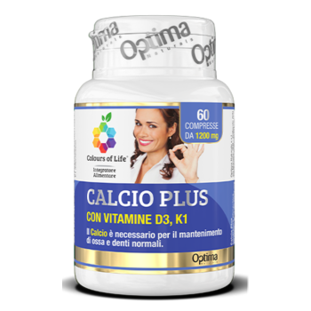 optima colours of life - calcio plus vitamina d3 e k1 60 compresse