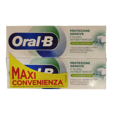 Oral-B Dentifricio Protezione Gengive e Scudo Antibatterico Pulizia Profonda Pacco Doppio 2 x 75ml