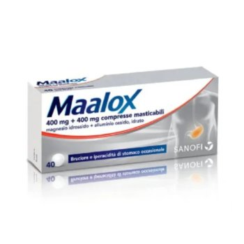 maalox 400mg + 400mg 40 compresse masticabili - programmi sanit.integrati srl