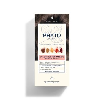 phyto phytocolor kit colorazione permanente capelli n.4 castano