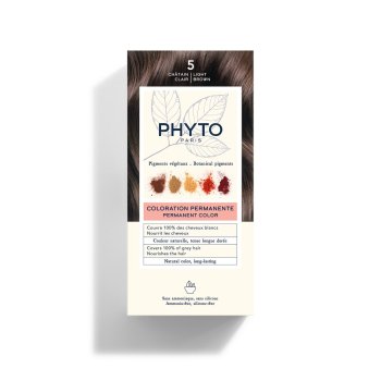 phyto phytocolor kit colorazione permanente capelli n.5 castano chiaro