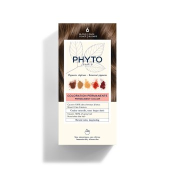 phyto phytocolor kit colorazione permanente capelli n.6 biondo scuro