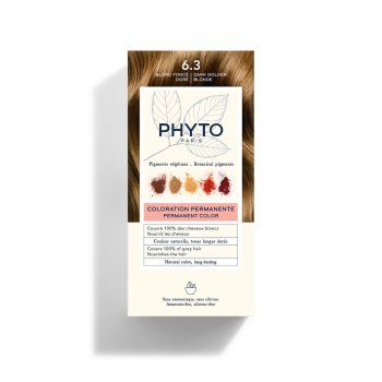 phyto phytocolor kit colorazione permanente capelli n.6,3 biondo scuro dorato