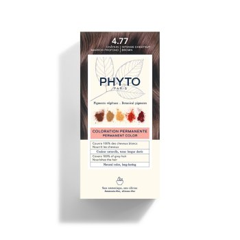 phyto phytocolor kit colorazione permanente capelli n.4,77 castano marrone intenso