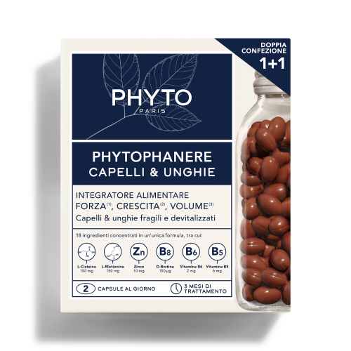 Phyto Phytophanere Integratore Rinforzante Capelli Unghie Duo Pack 90 + 90 Capsule 