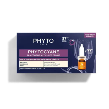 phytocyane kit donna - trattamento anti-caduta progressiva 12 fiale + shampoo 100ml