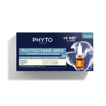 phytocyane kit uomo - trattamento anti-caduta severa 12 fiale + shampoo 100ml