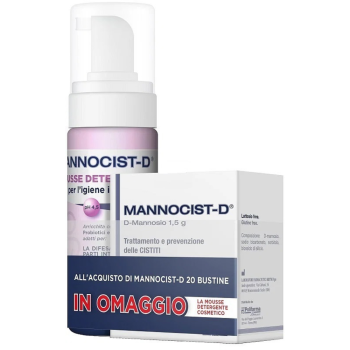 mannocist-d mannosio 20 bustine monodose + mousse detergente 150ml omaggio 