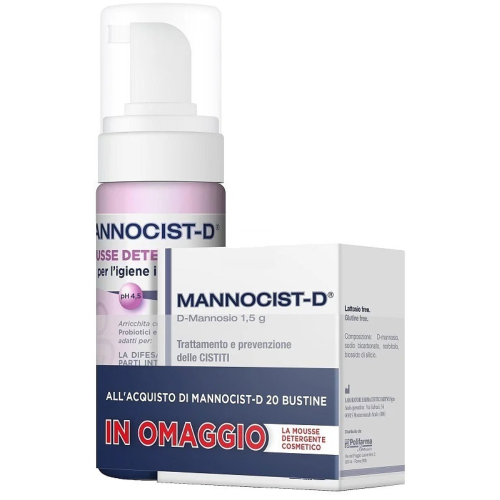 Mannocist-D Mannosio 20 Bustine Monodose + Mousse Detergente 150ml Omaggio 