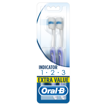 oral-b spazzolino indicator testina 35 medio bipacco ( colori assortiti )