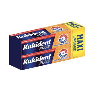 Kukident Plus Doppia Azione Formato Maxi Convenienza Pacco Doppio 2x65g